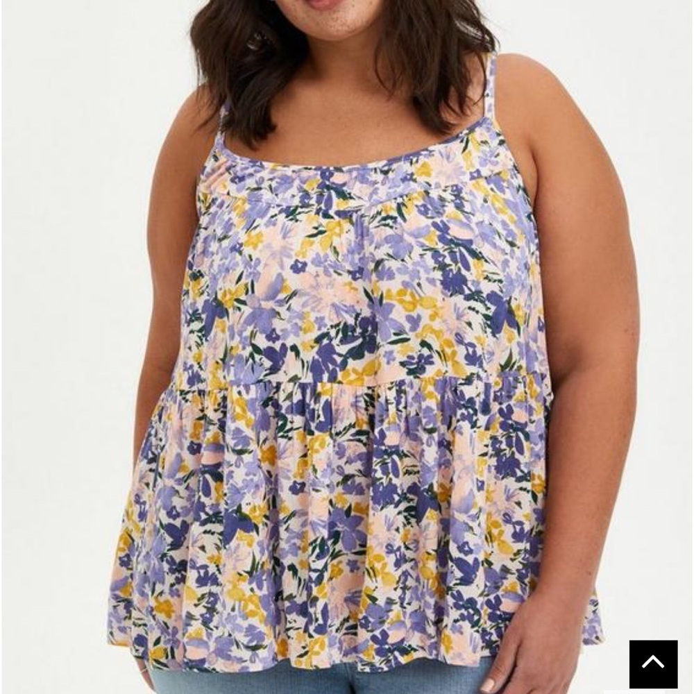 Torrid Floral Gauze Tiered Cami